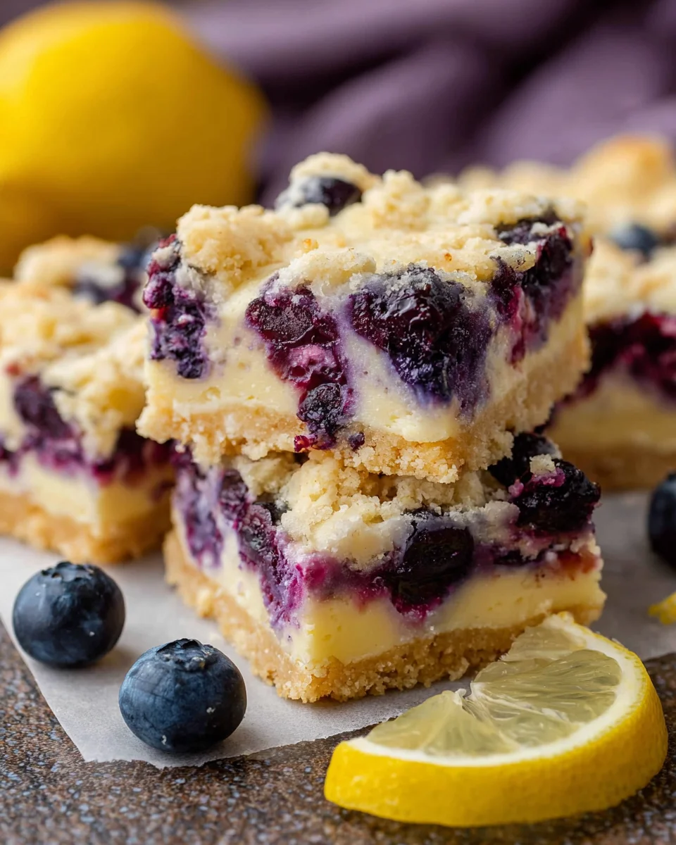 Blueberry Lemon Pie Bars Blueberry