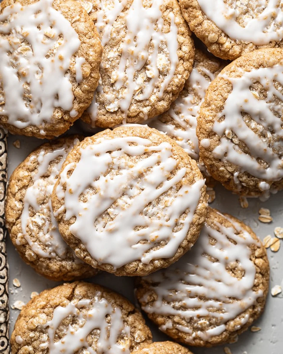 Brown Butter Iced Oatmeal Cookies Recipe Brown Butter Iced Oatmeal Cookies Recipe