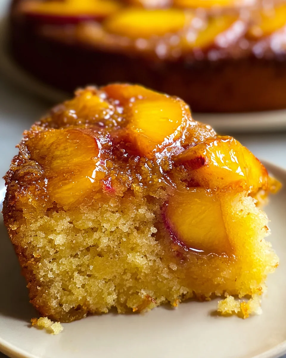 Brown Sugar Peach Cake Brown