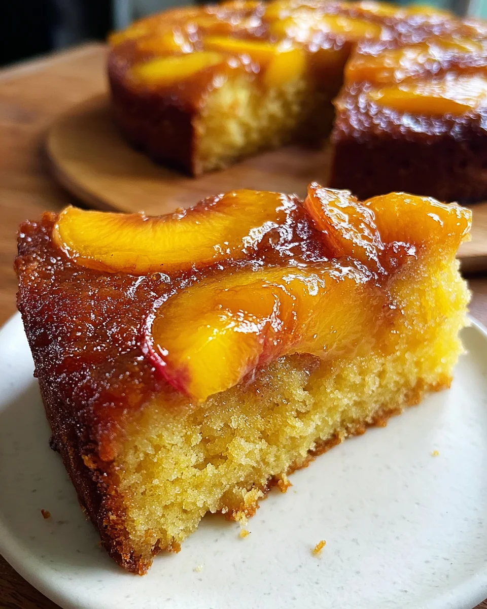Brown Sugar Peach Cake Brown