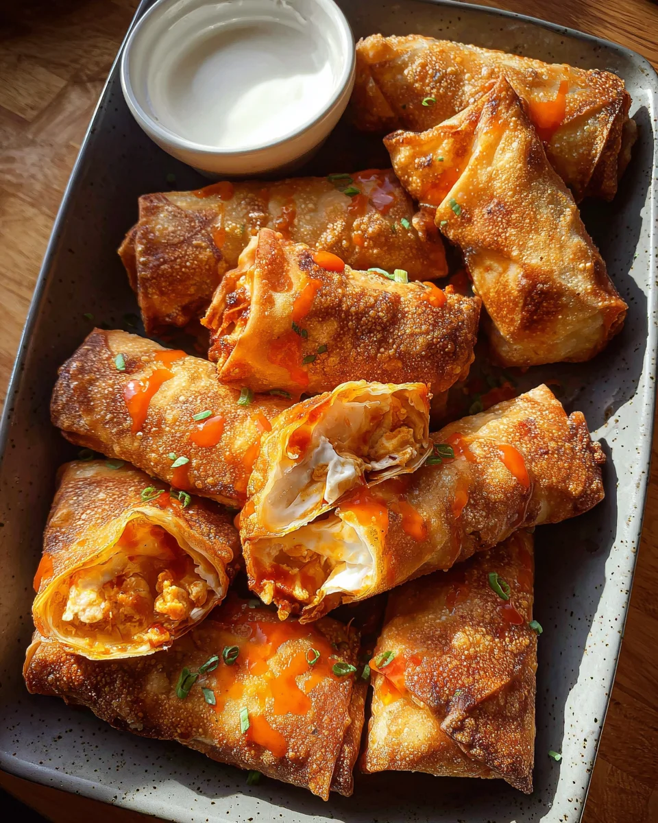 Buffalo Chicken Egg Rolls Buffalo