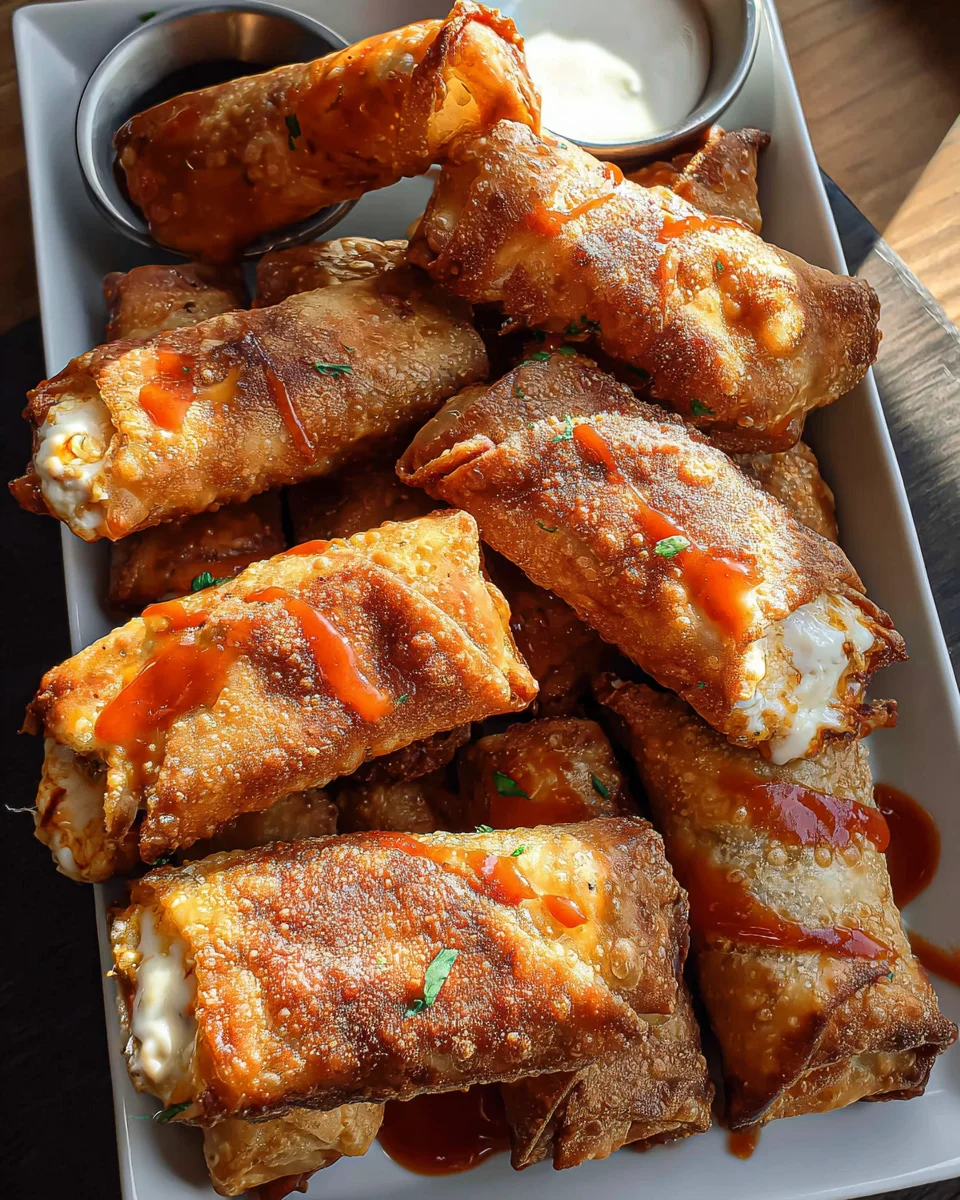Buffalo Chicken Egg Rolls Buffalo