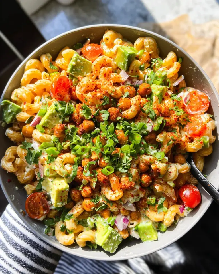 Buffalo Chickpea Pasta Salad
