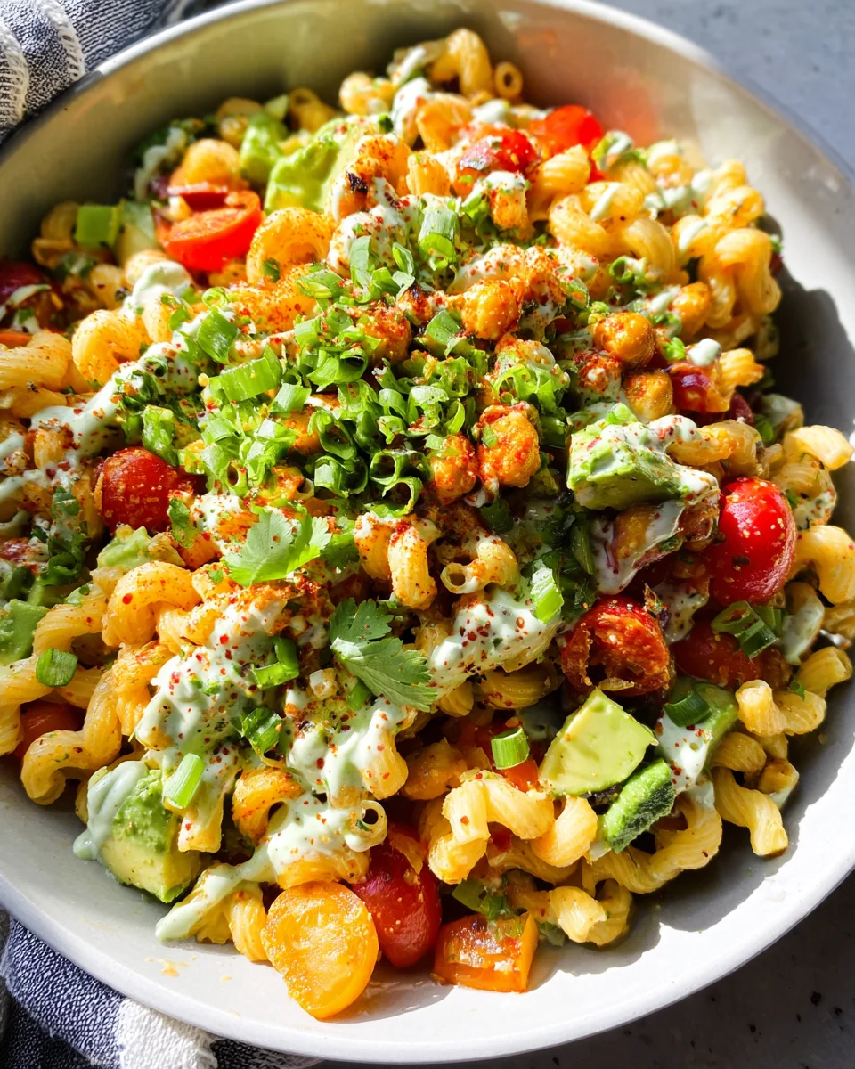 Buffalo Chickpea Pasta Salad Buffalo
