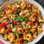 Cheese Tortellini with Summer Veggies Cheese Tortellini with Summer Veggies