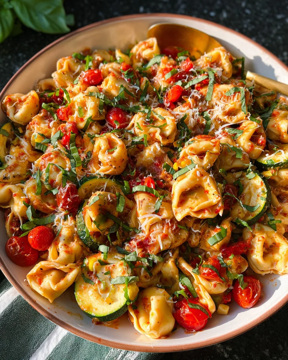 Cheese Tortellini with Summer Veggies Cheese