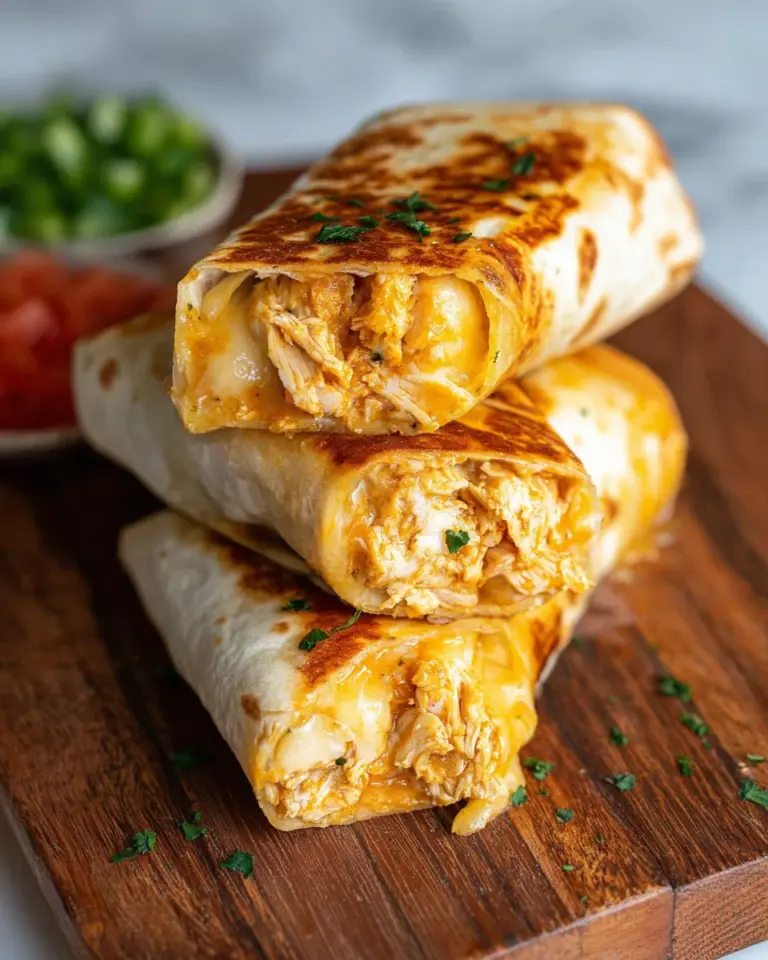 Cheesy Garlic Chicken Wraps