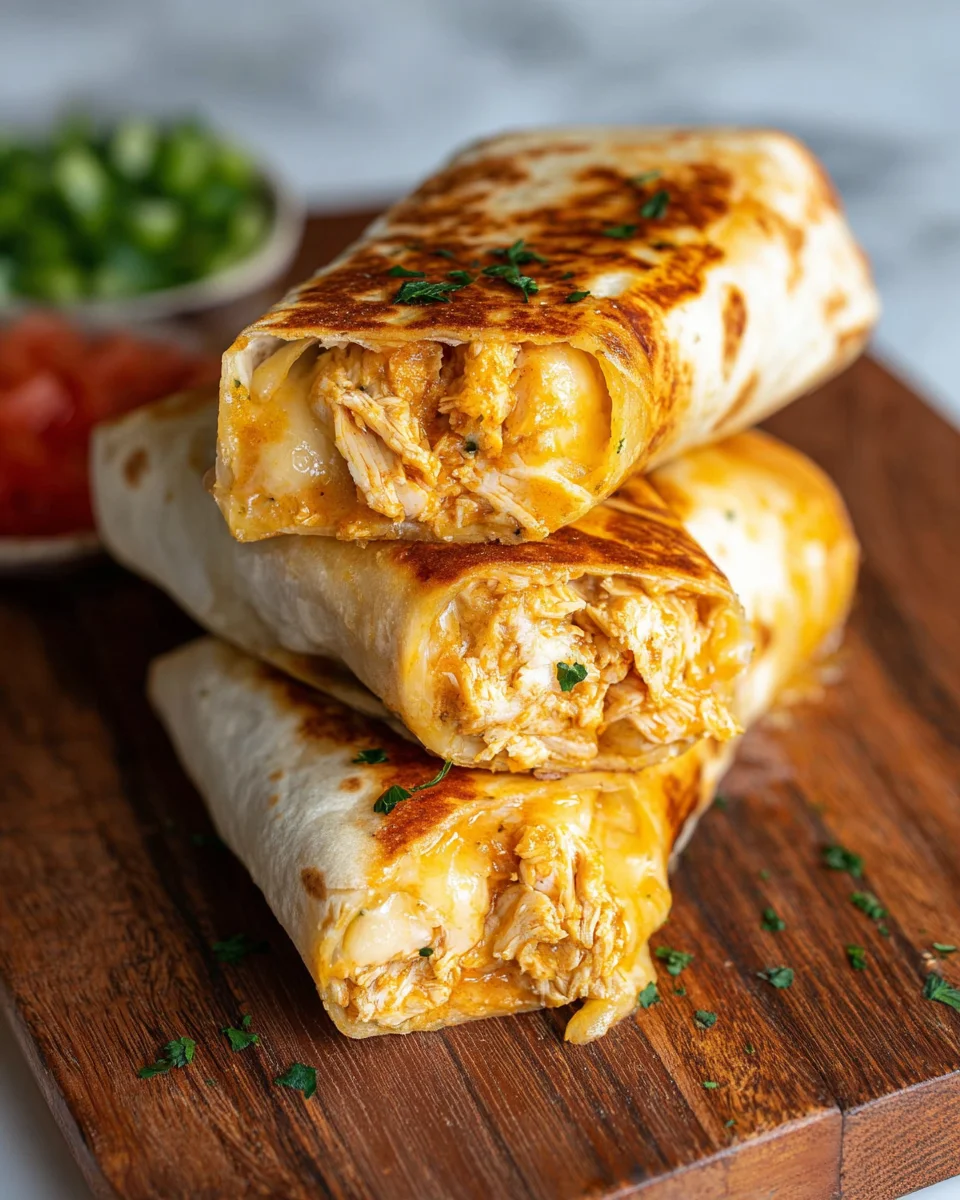 Cheesy Garlic Chicken Wraps Cheesy Garlic Chicken Wraps