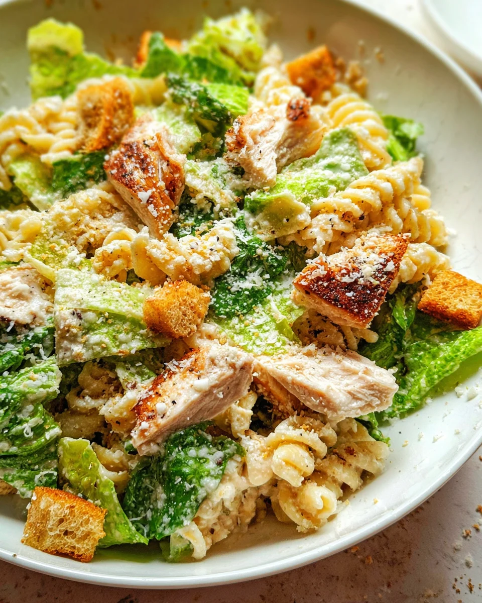 Chicken Caesar Pasta Salad Chicken