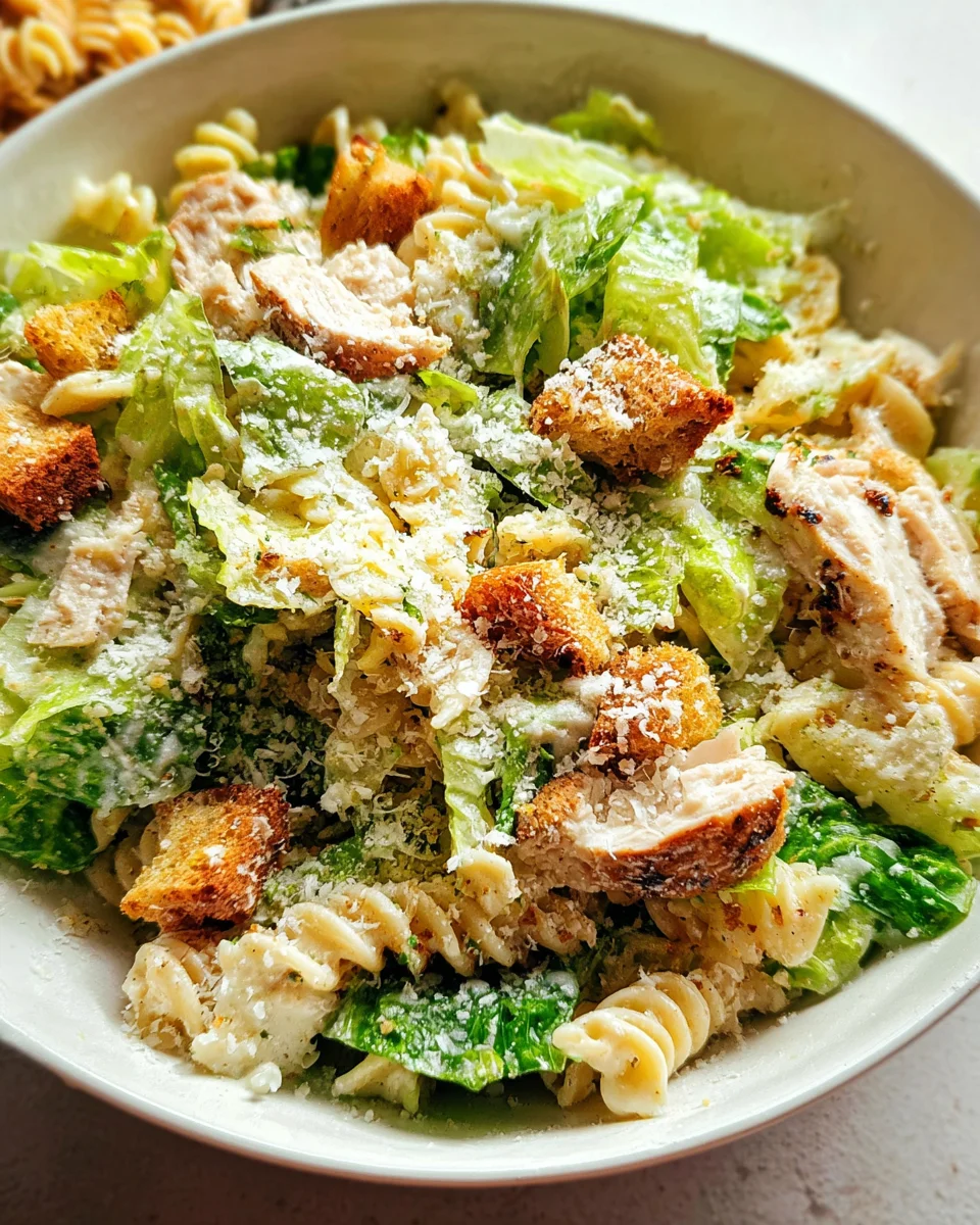 Chicken Caesar Pasta Salad Chicken