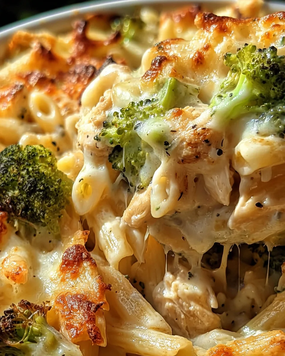 Chicken and Broccoli Alfredo Bake Chicken