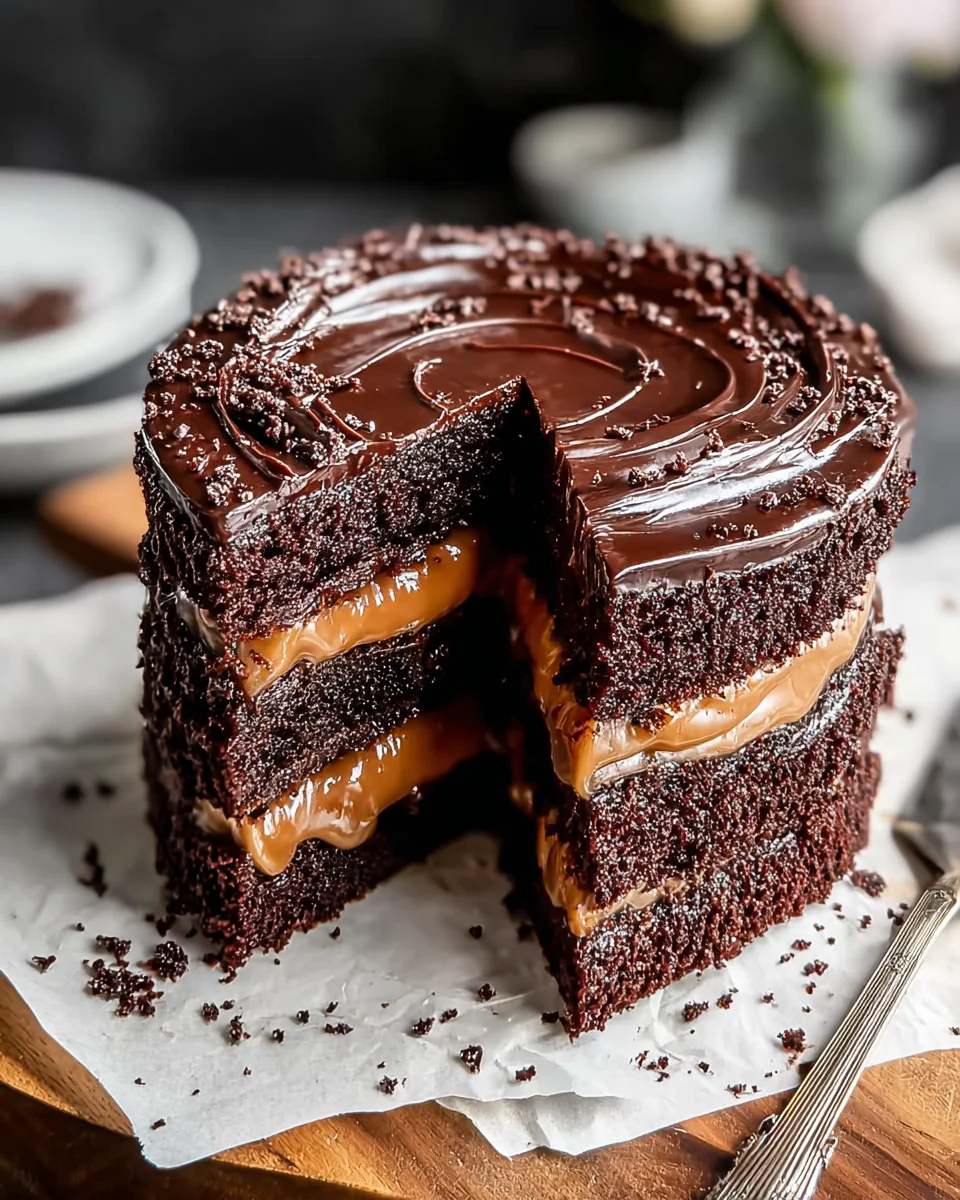 Chocolate Dulce de Leche Cake Chocolate