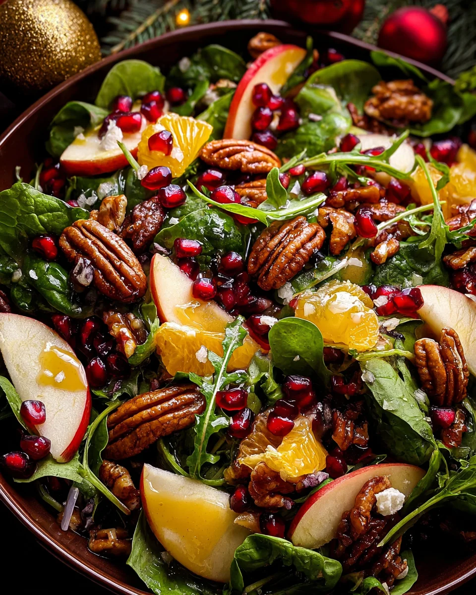 Christmas Salad with Honey Mustard Dressing Christmas