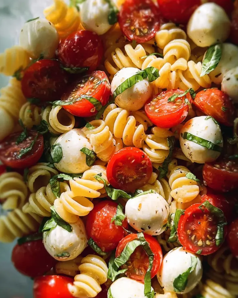 Creamy Caprese Pasta Salad