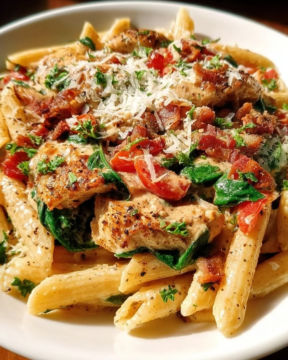 Creamy Chicken Pasta with Bacon Creamy