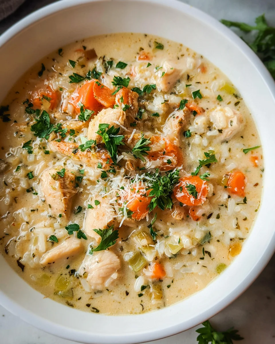 Creamy Chicken and Rice Soup Creamy