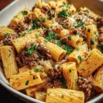 Creamy Parmesan Beef Rigatoni Creamy Parmesan Beef Rigatoni