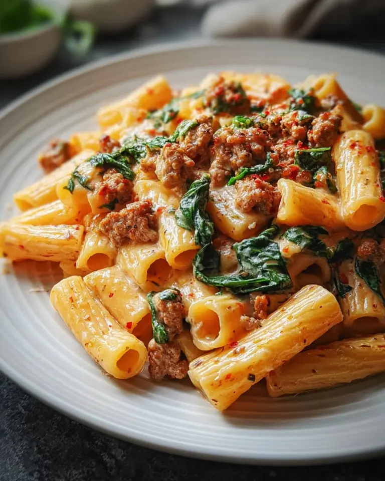 Creamy Sausage Rigatoni