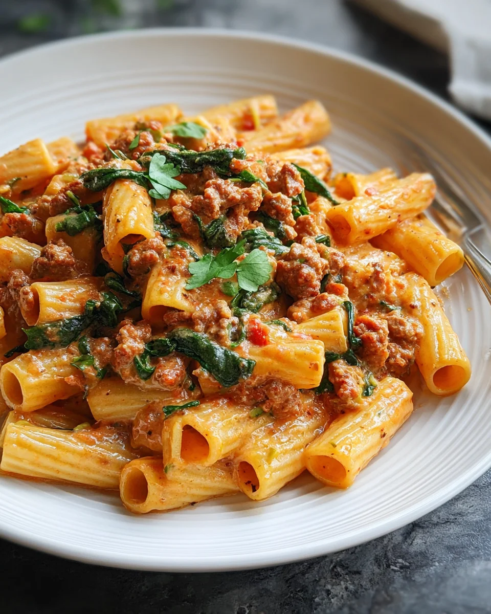 Creamy Sausage Rigatoni Creamy