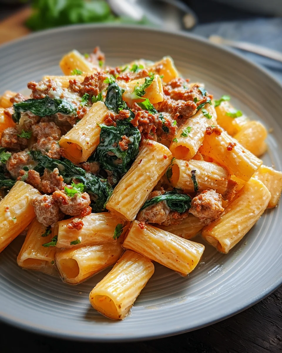 Creamy Sausage Rigatoni Creamy