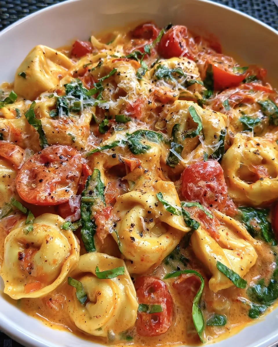 Creamy Tortellini with Tomatoes Creamy