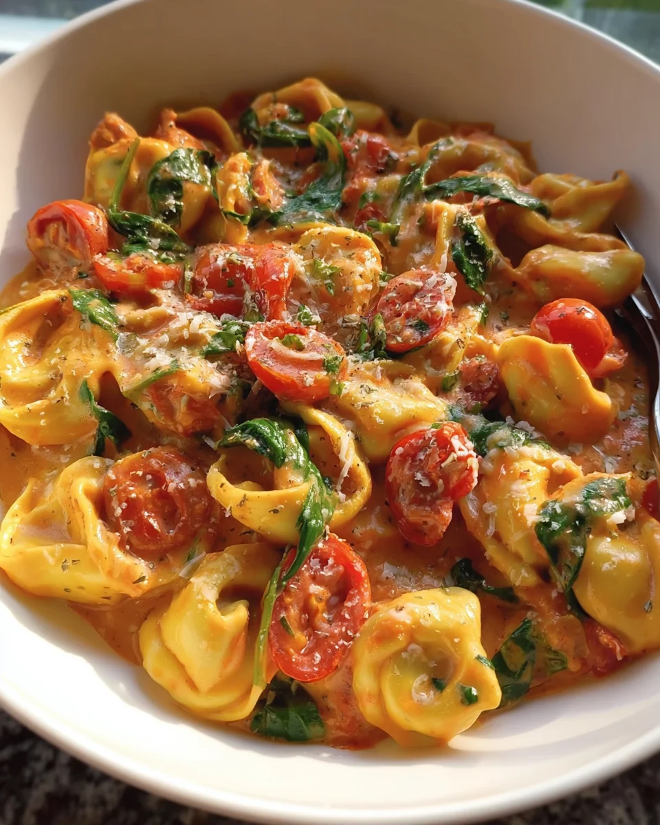 Creamy Tortellini with Tomatoes Creamy
