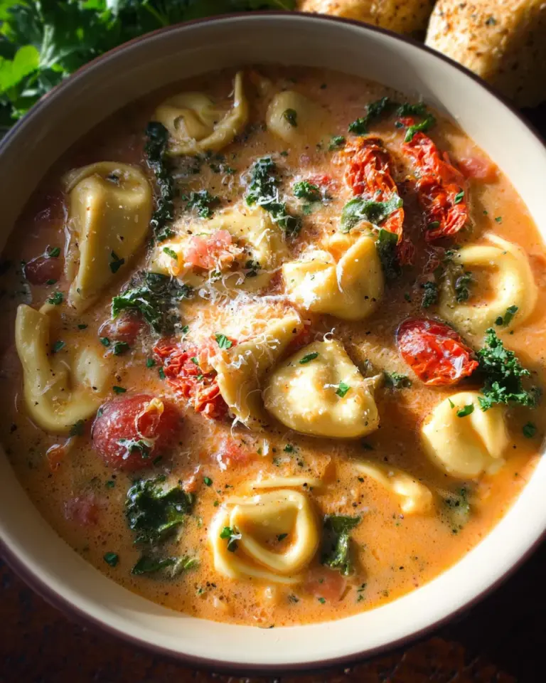Creamy Tuscan Tortellini Soup