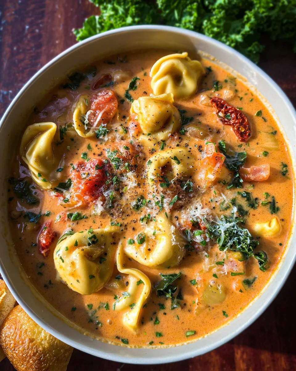 Creamy Tuscan Tortellini Soup Creamy