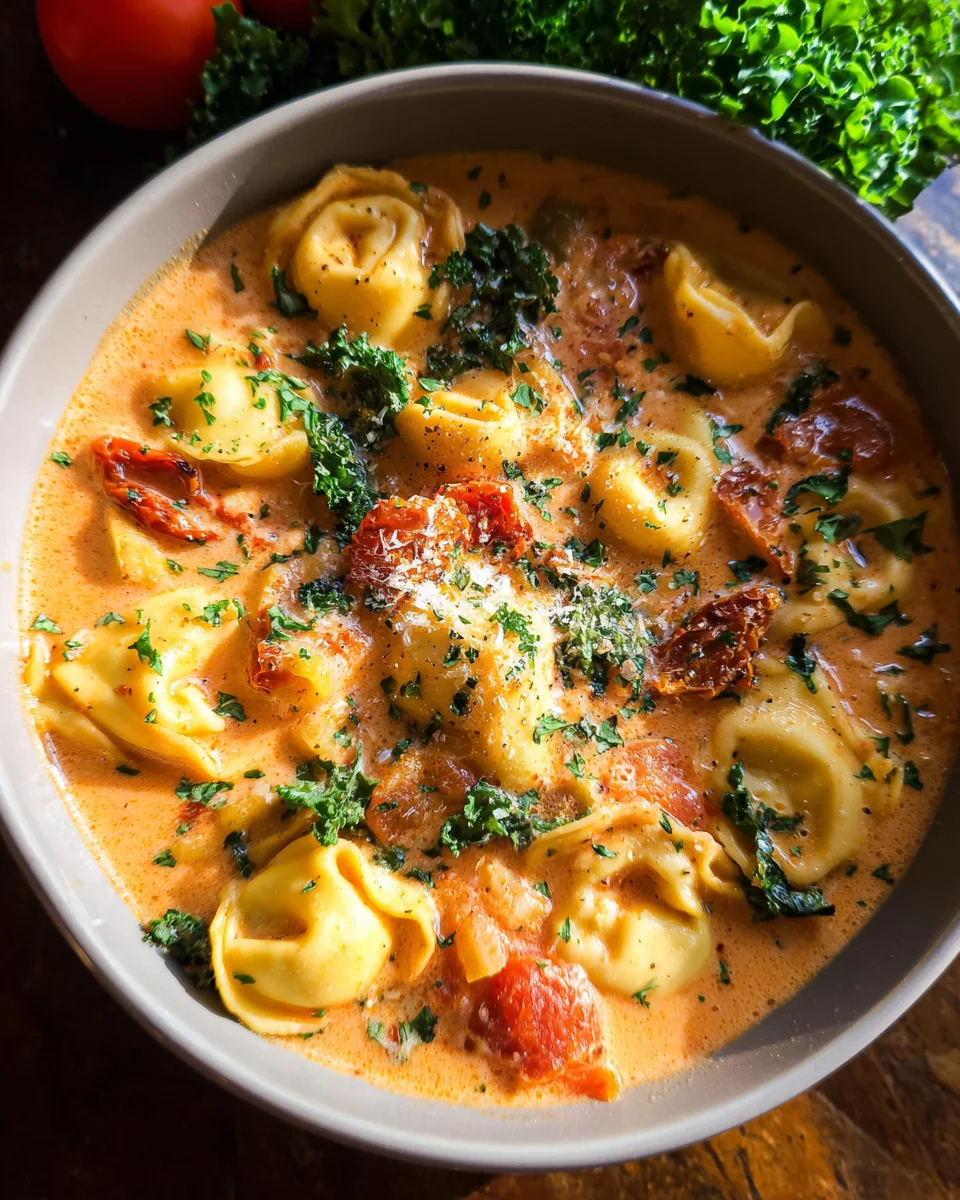 Creamy Tuscan Tortellini Soup Creamy