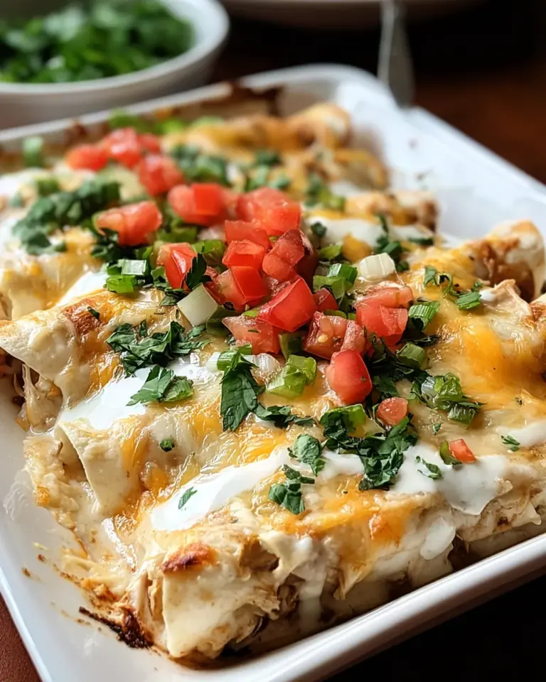 Creamy White Chicken Enchiladas