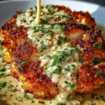 Crispy Parmesan Chicken with a Rich Garlic Sauce Crispy Parmesan Chicken with a Rich Garlic Sauce
