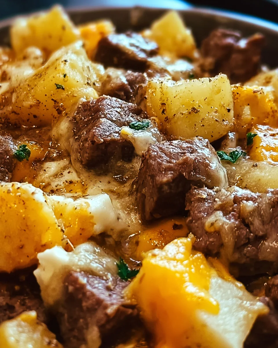 Crockpot Loaded Steak and Potato Bake Recipe Crockpot