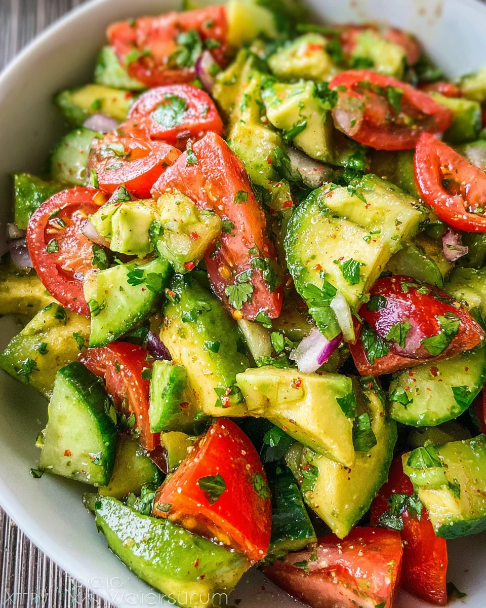 Cucumber Tomato Avocado Salad Cucumber Tomato Avocado Salad