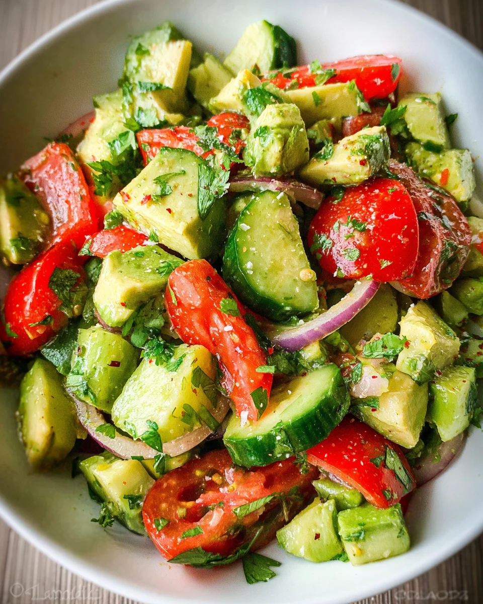 Cucumber Tomato Avocado Salad Cucumber