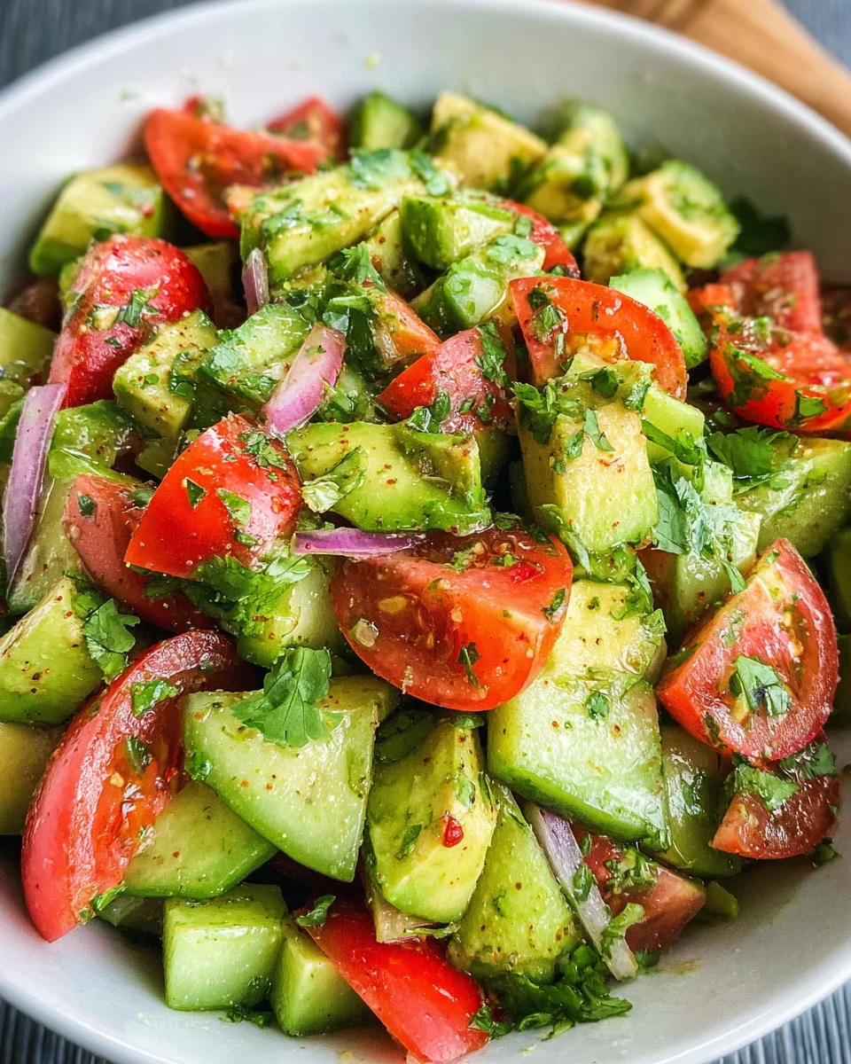 Cucumber Tomato Avocado Salad Cucumber