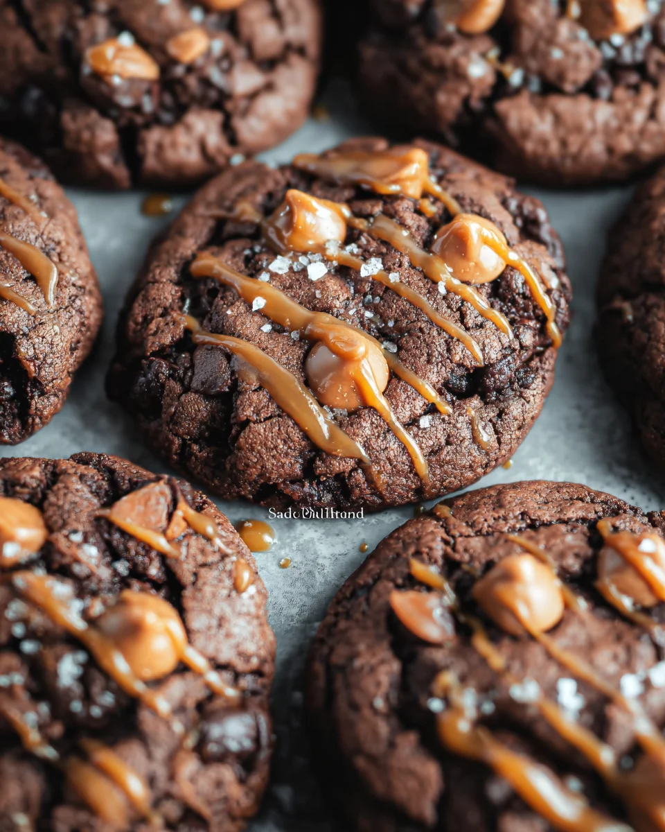 Double Chocolate Salted Caramel Cookies Double Chocolate Salted Caramel Cookies