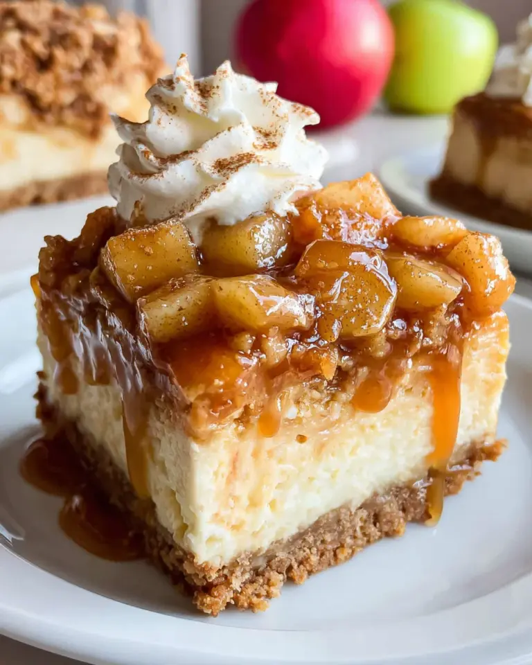 Easy Caramel Apple Cheesecake Bars
