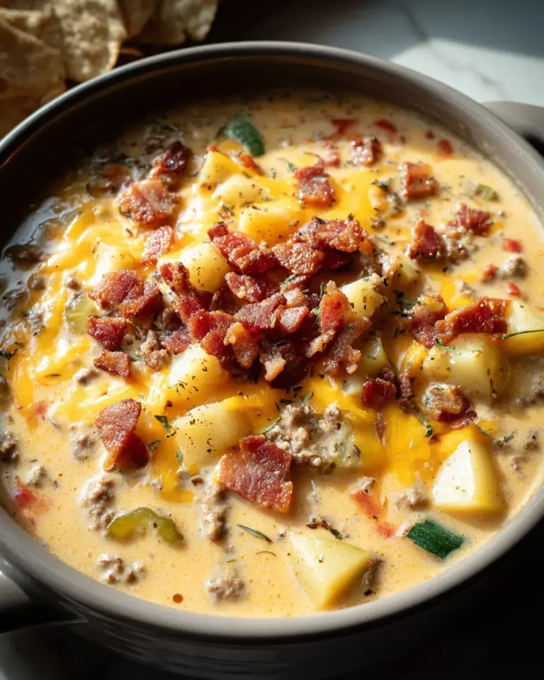 Easy Cheeseburger Soup