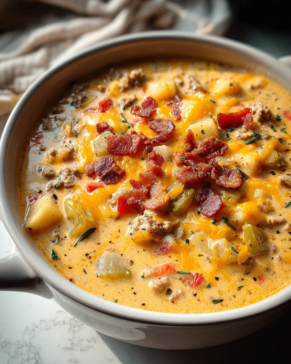 Easy Cheeseburger Soup Easy