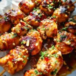 Easy Grilled Asian Chicken Skewers with Honey Garlic Sauce Easy Grilled Asian Chicken Skewers with Honey Garlic Sauce