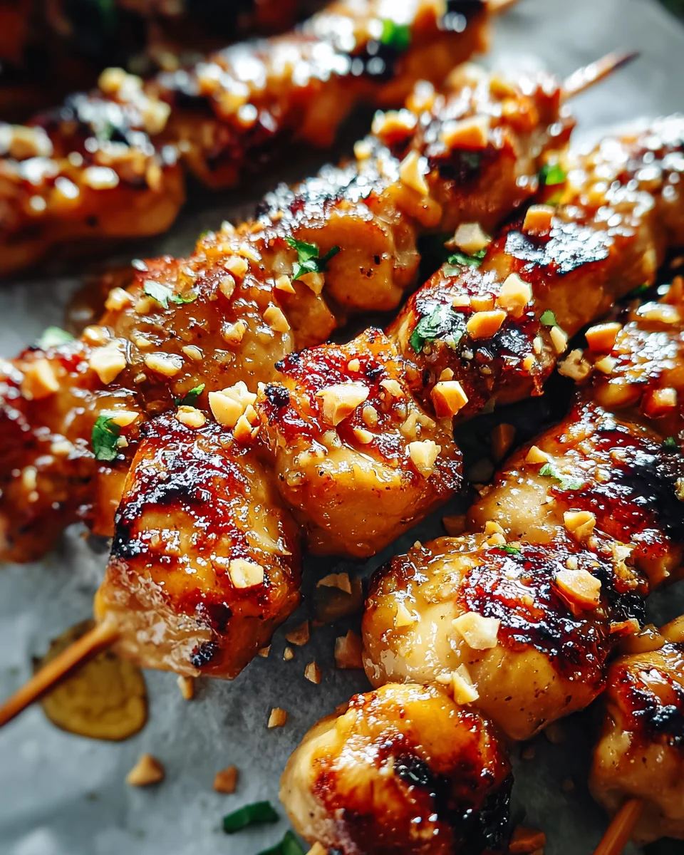 Easy Grilled Asian Chicken Skewers with Honey Garlic Sauce Easy