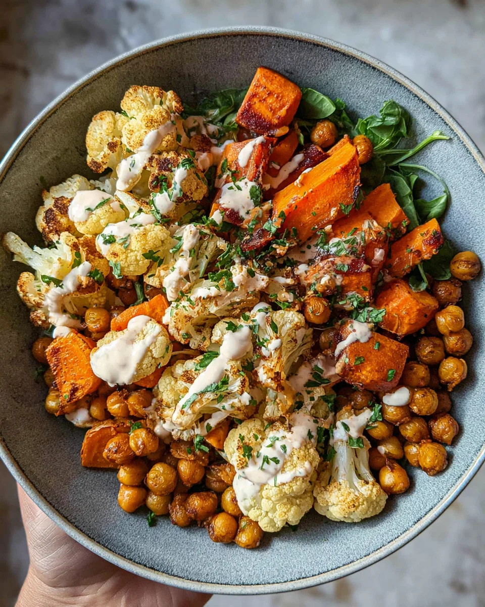 Easy Nourish Bowl Recipe with Tahini Yogurt Dressing Easy
