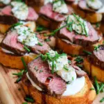 Easy Steak Crostini (with Horseradish Sauce)