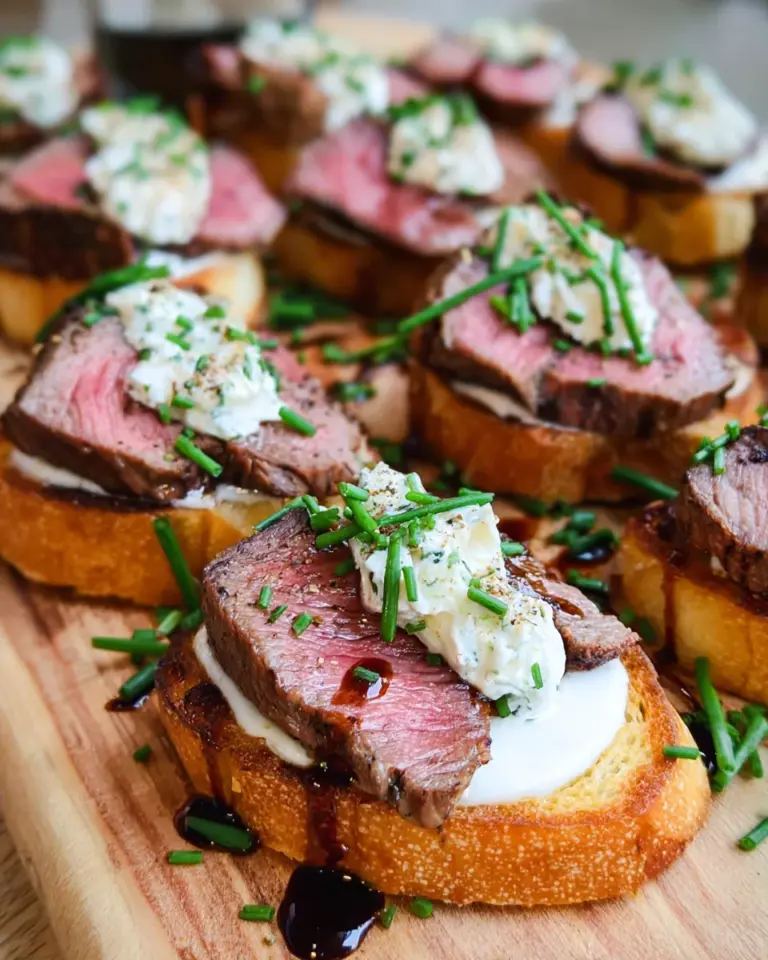 Easy Steak Crostini (with Horseradish Sauce)