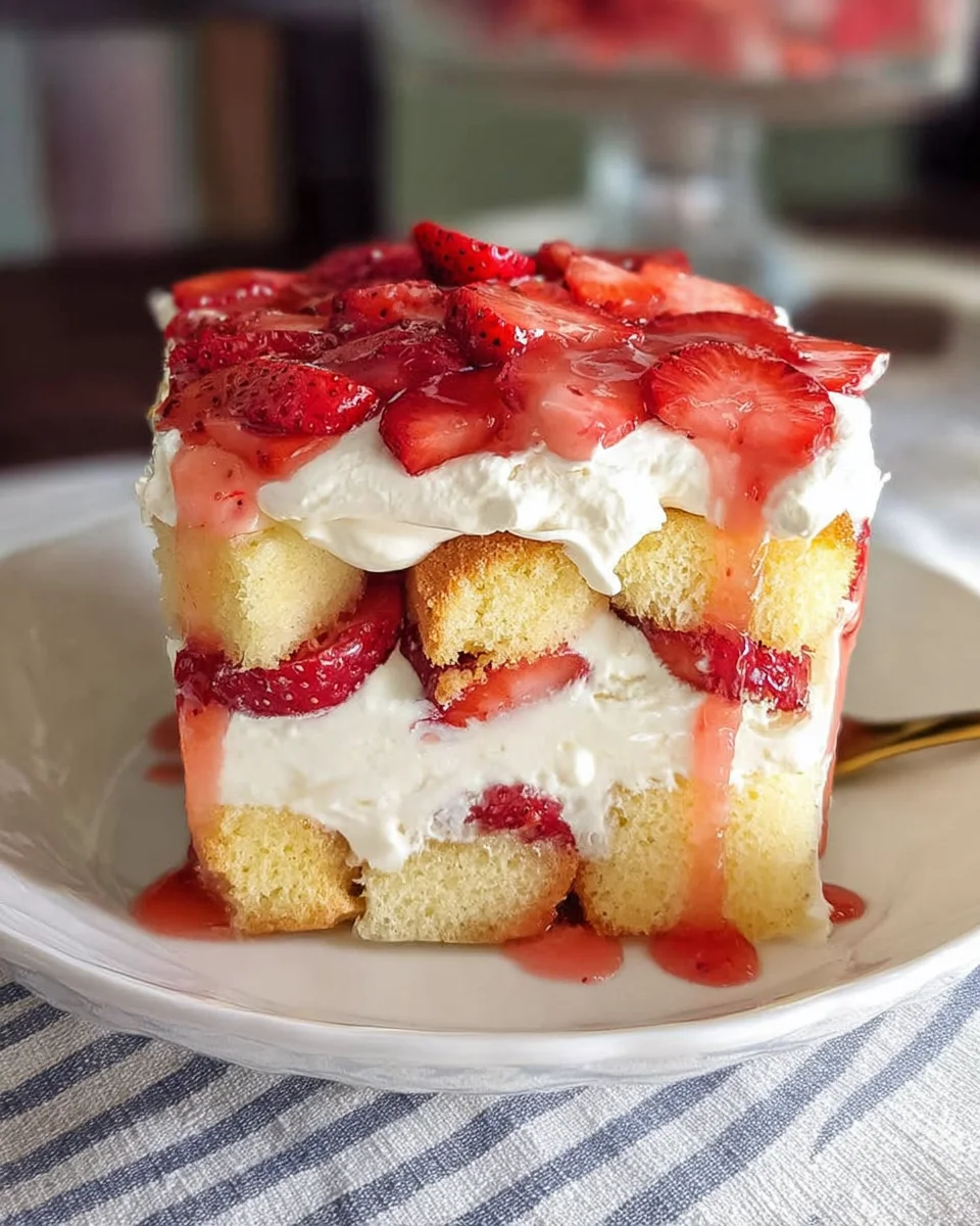 Easy Strawberry Trifle with Pound Cake Easy