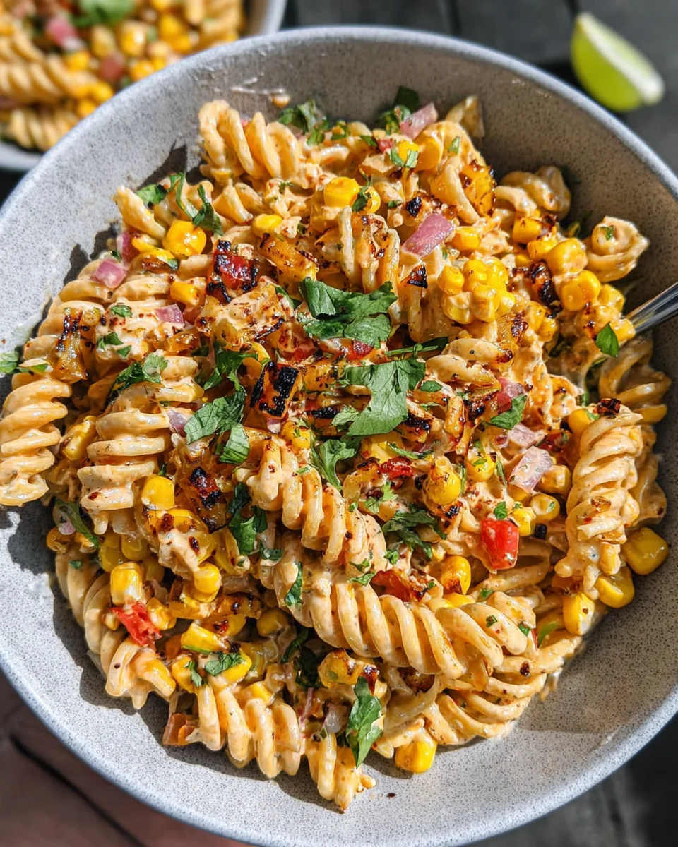 Esquites-Inspired Pasta Salad (Mexican Street Corn-Inspired)