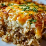 French Onion Ground Beef and Rice Casserole French Onion Ground Beef and Rice Casserole