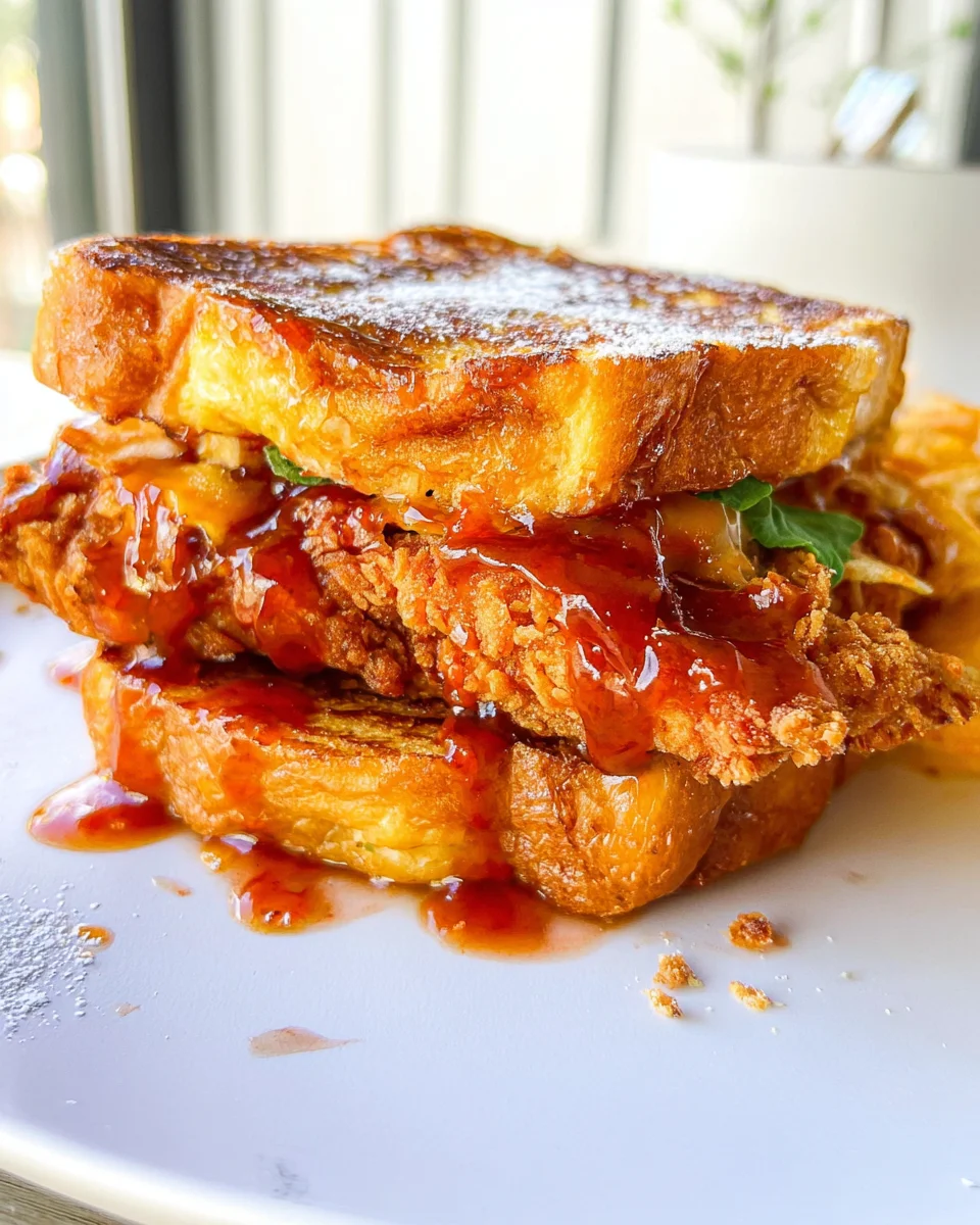 French Toast Fried Chicken Sandwich French