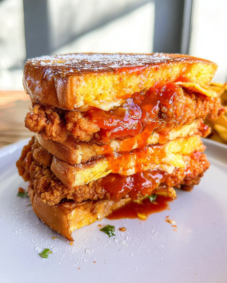 French Toast Fried Chicken Sandwich French