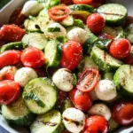 Fresh Cucumber Caprese Salad
